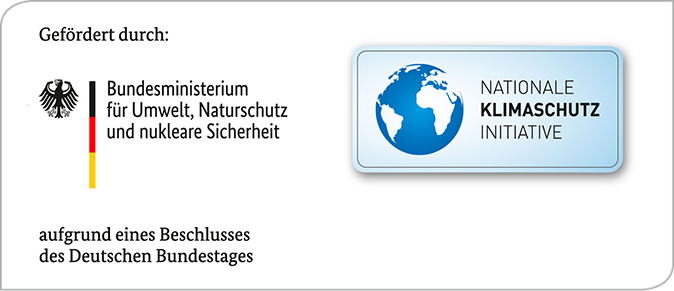 logos von 'Bundesministerium für Umwelt, Naturschutz, nukleare Sicherheit und Verbraucherschutz' und 'Nationale Klimaschutz Initiative'