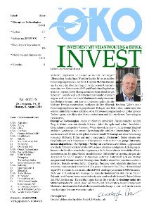 Cover der Öko-Invest-Ausgabe 602 über Disruptive Technologien 