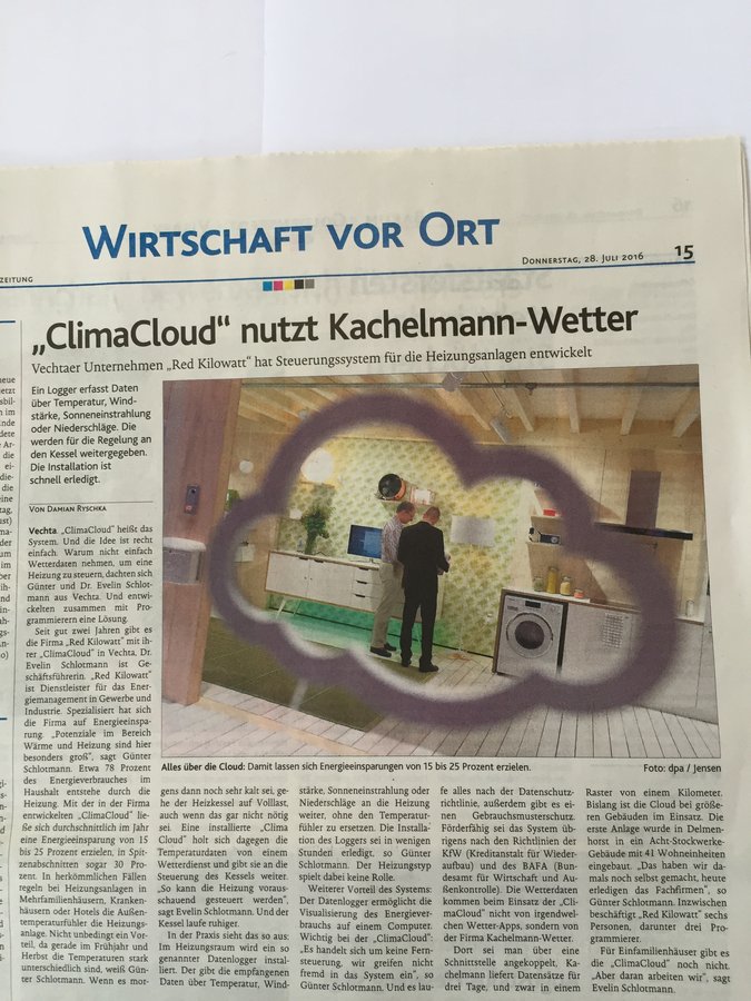 Publikation Oldenburgische Volkszeitung vom 28. Juli 2016