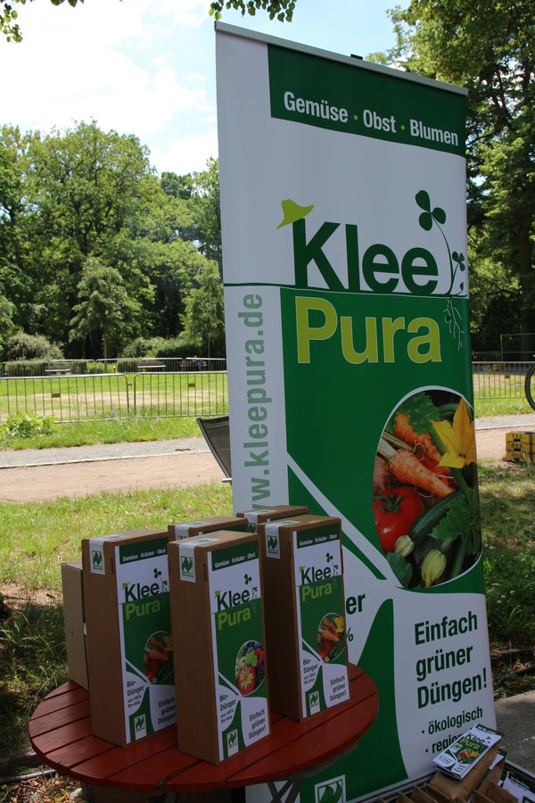 Ökolöwe Leipzig Messestand KleePura
