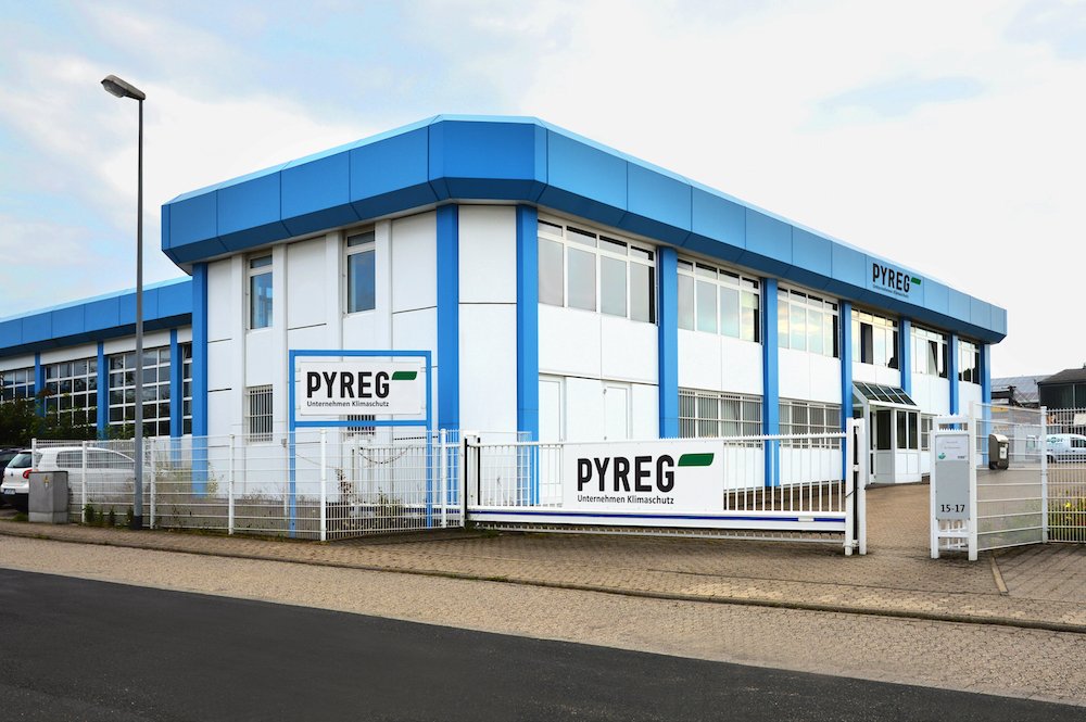 Firmenstandort der PYREG GmbH in Dörth, Rheinland-Pfalz.