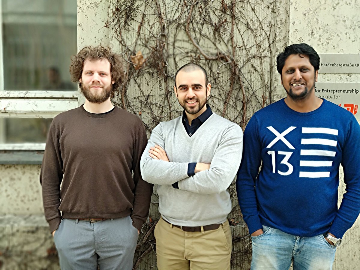 The team of SMART CLOUD FARMING: Bastian, Mike, and Tarun (left to right)